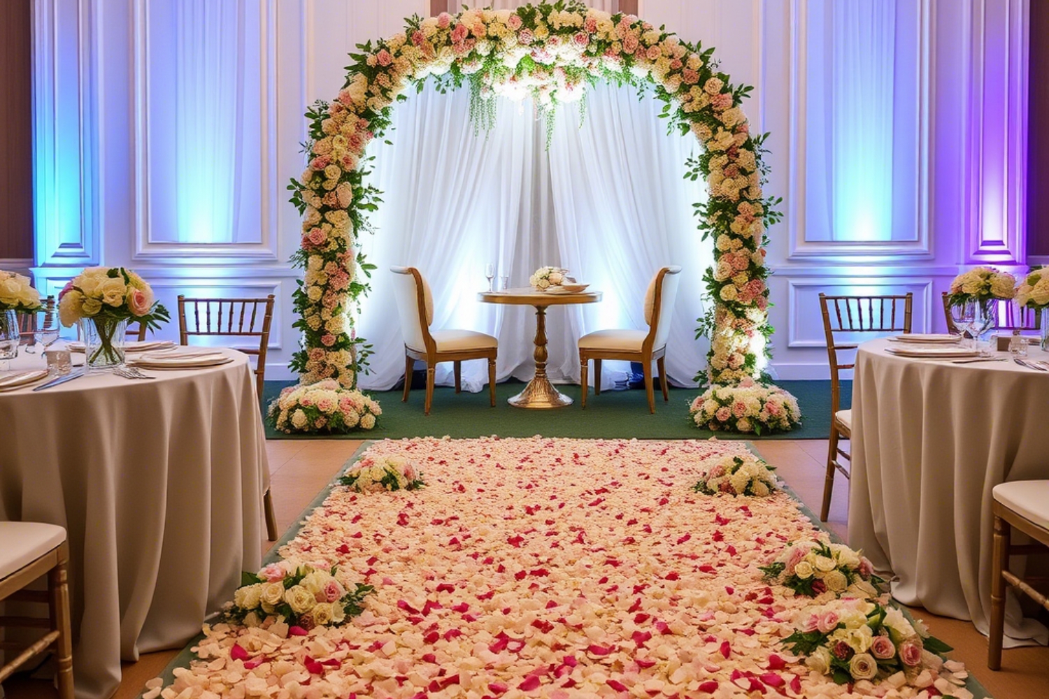 Decoración floral de boda