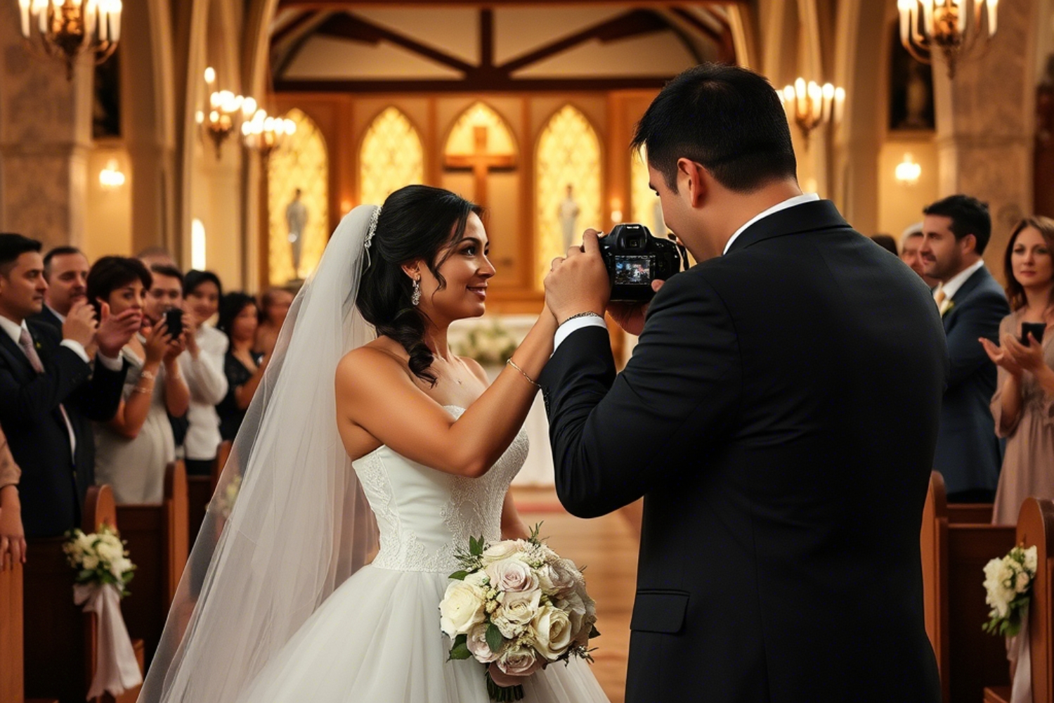 Fotógrafo capturando boda
