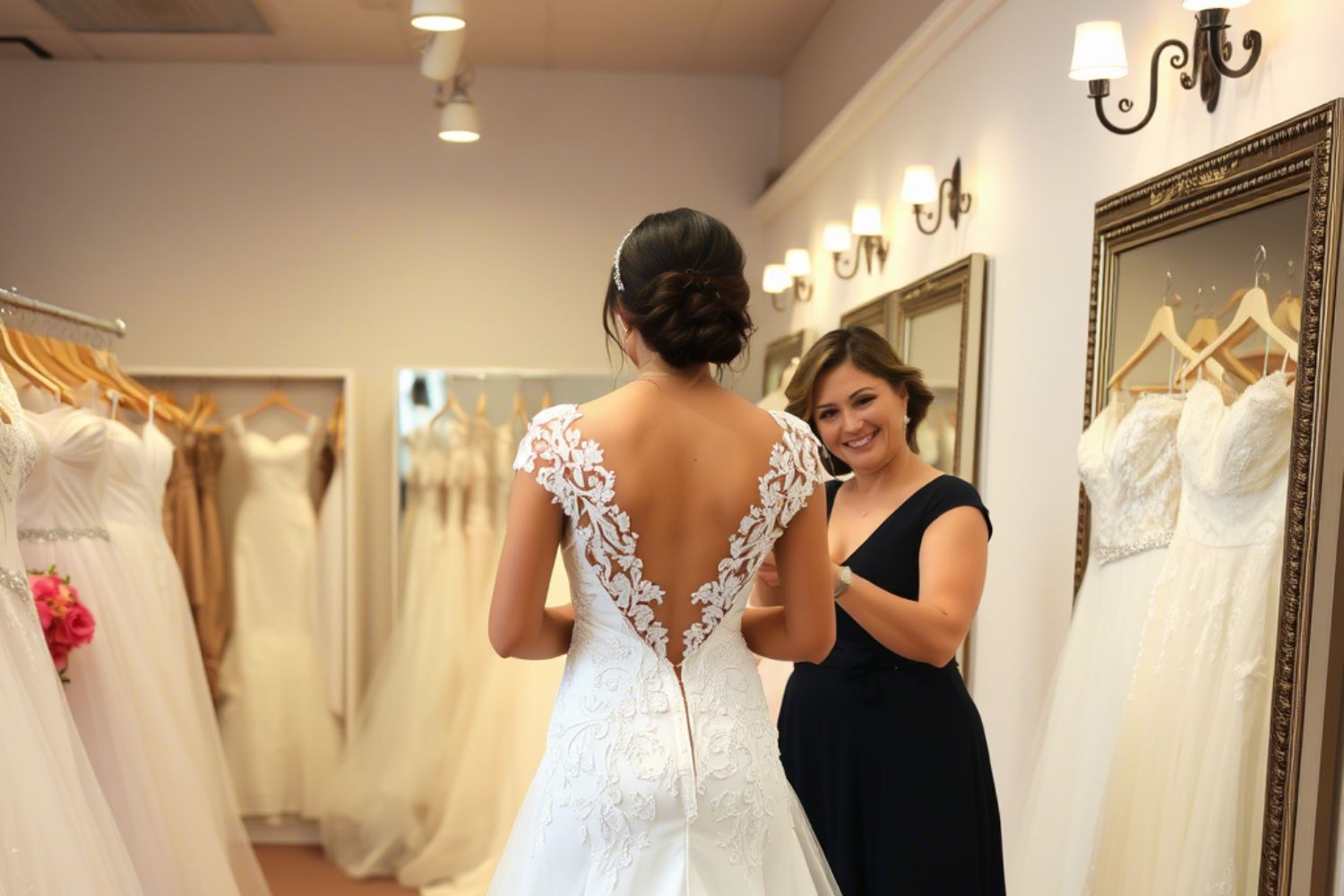 Novia en prueba de vestido